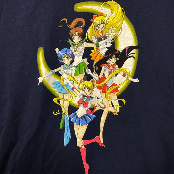 Sailor Moon Sailor Scouts Anime Series Blue T-Shirt Large - Picture 2 of 4